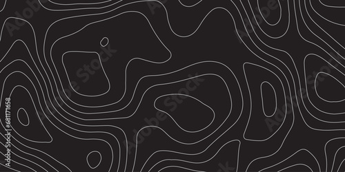 Abstract background of the topographic contours map with geographic line map .Imitation of a geographical mountain reliefs background .vector illustration of topographic line contour map design .