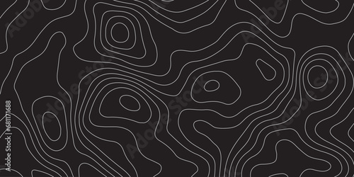 Abstract background of the topographic contours map with geographic line map .Imitation of a geographical mountain reliefs background .vector illustration of topographic line contour map design .
