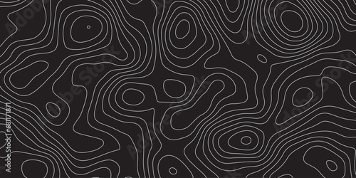 Abstract background of the topographic contours map with geographic line map .Imitation of a geographical mountain reliefs background .vector illustration of topographic line contour map design .