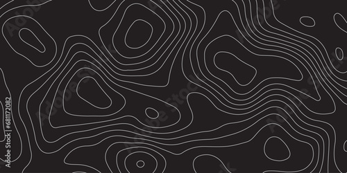 Abstract background of the topographic contours map with geographic line map .Imitation of a geographical mountain reliefs background .vector illustration of topographic line contour map design .