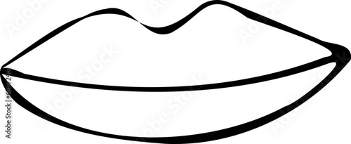 doodle illustration of lips in a smile