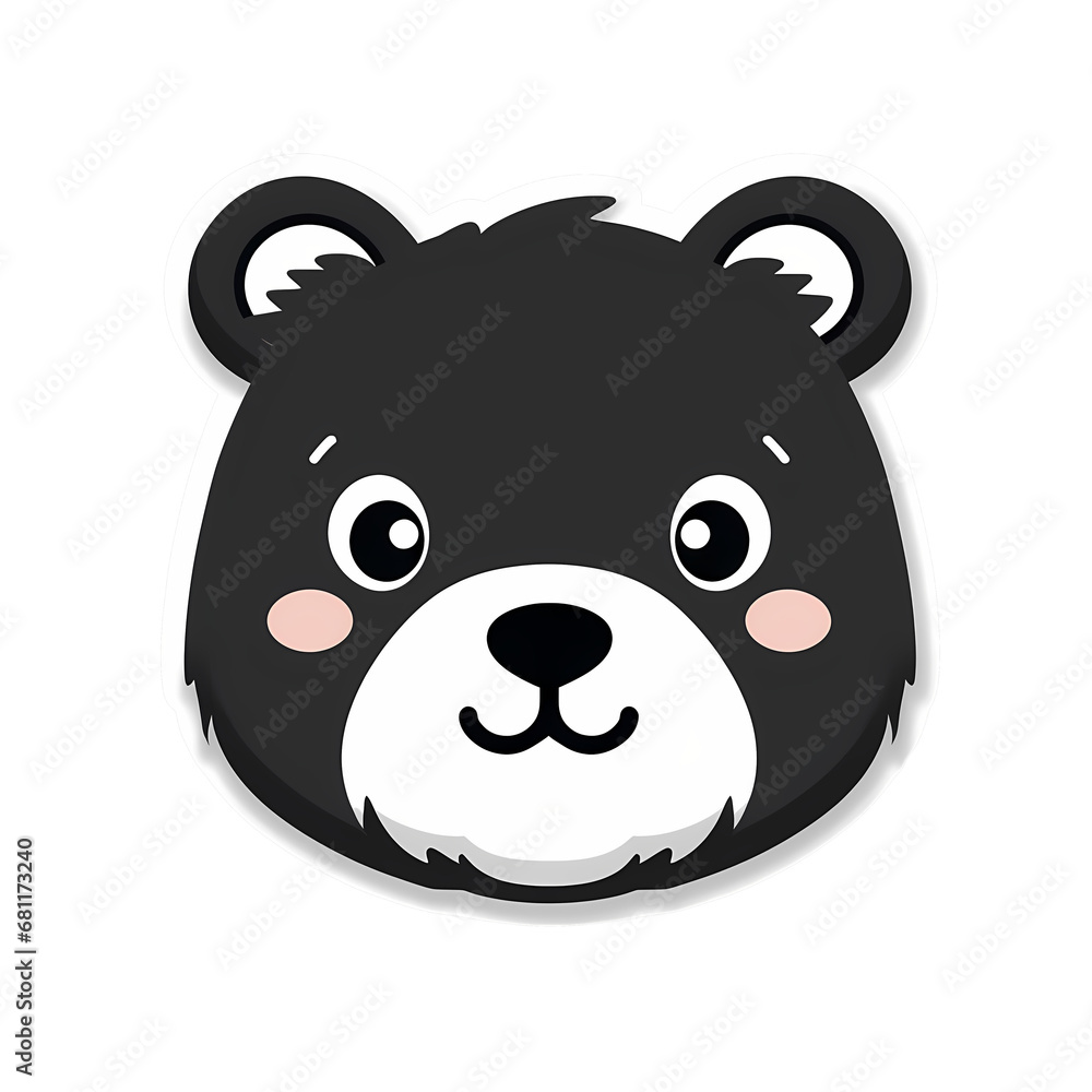 bear face kawaii sticker png transparent file bear face kawaii sticker png transparent file