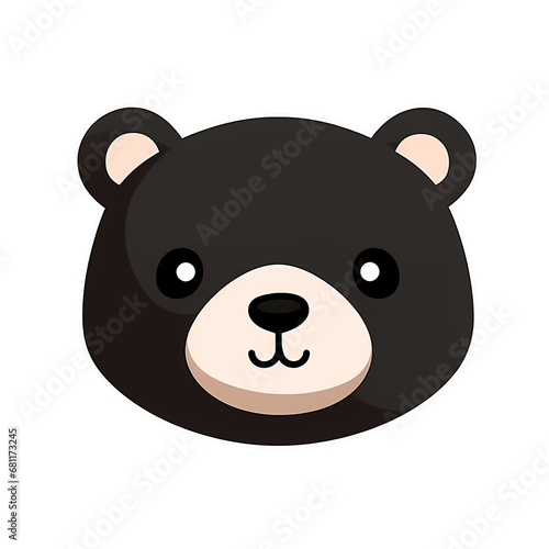 bear face kawaii sticker png transparent file