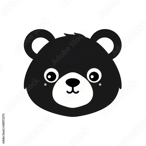 bear face kawaii sticker png transparent file
