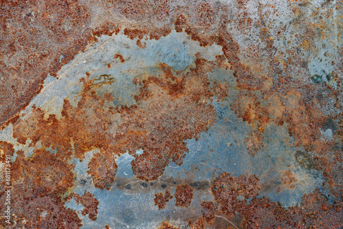 Metal surface with corrosion texture 