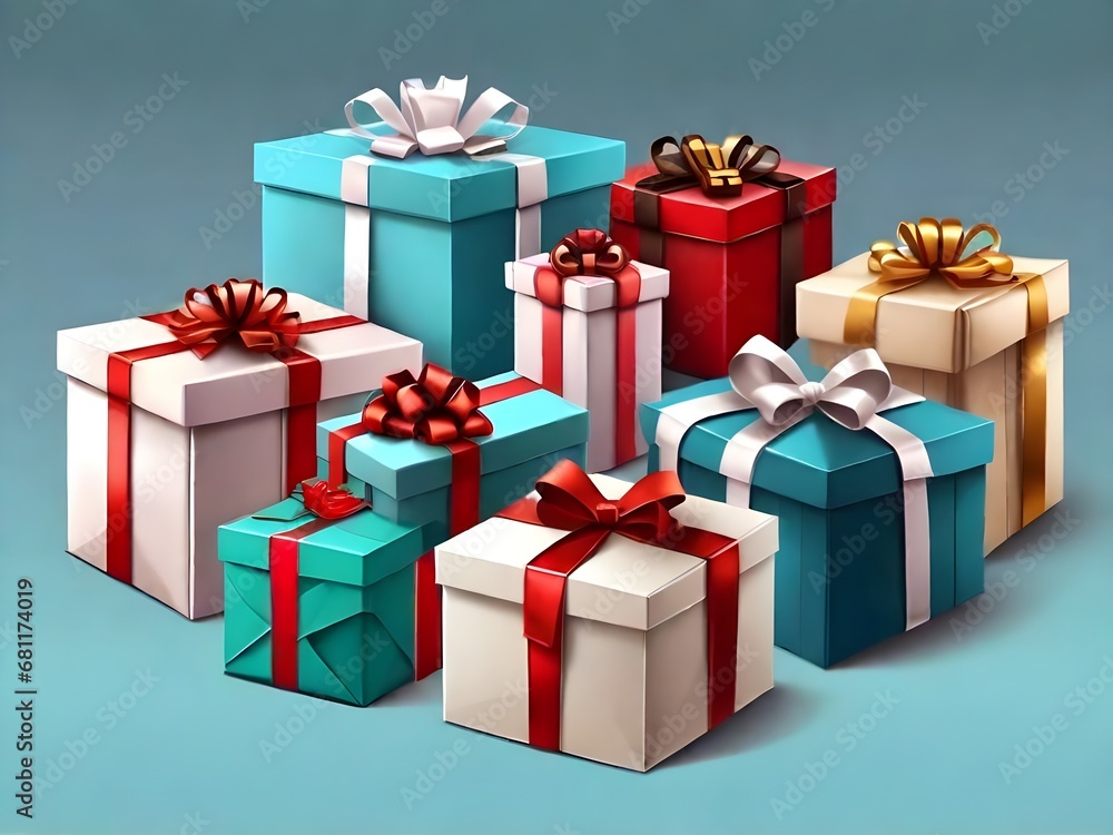 Obraz premium christmas gift boxes