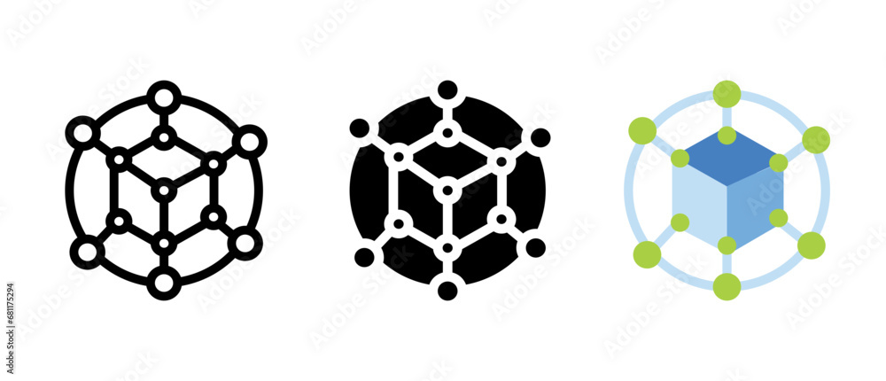 Obraz premium Nanotechnology icon