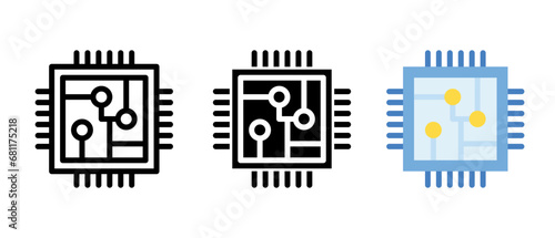 Cpu chip icon