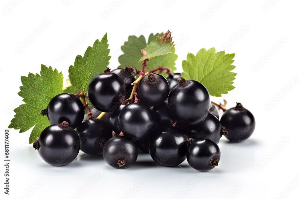 Black currant on background. Juicy black berries, fresh and sweet.