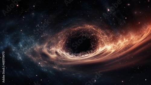 Black hole Slowly rotating in Space. The event horizon of black hole