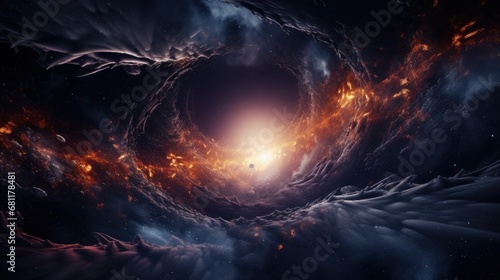 Black hole Slowly rotating in Space. The event horizon of black hole