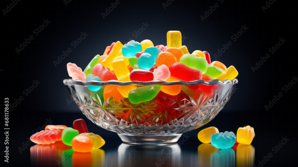 a bowl of brightly colored candies a bowl of brightly colored candies