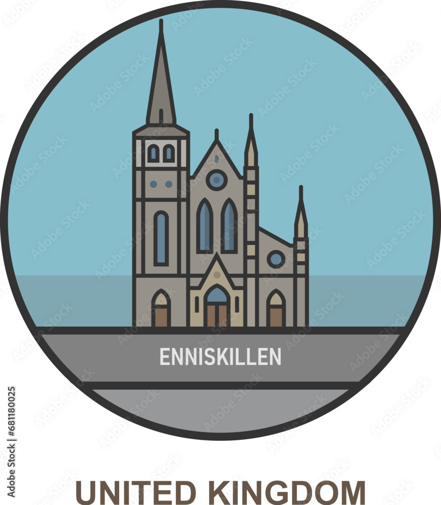 Enniskillen. Cities and towns in United Kingdom