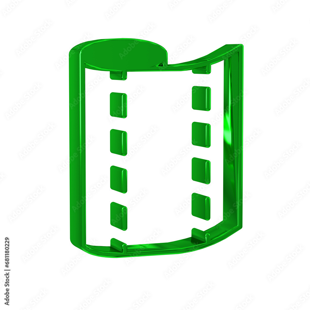 Green Textile fabric roll icon isolated on transparent background. Roll, mat, rug, cloth, carpet or paper roll icon. Green Textile fabric roll icon isolated on transparent background. Roll, mat, rug, cloth, carpet or paper roll icon.