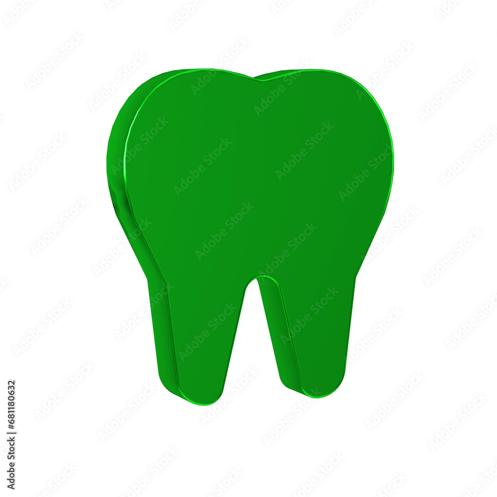 Green Tooth icon isolated on transparent background. Tooth symbol for dentistry clinic or dentist medical center and toothpaste package. Green Tooth icon isolated on transparent background. Tooth symbol for dentistry clinic or dentist medical center and toothpaste package.