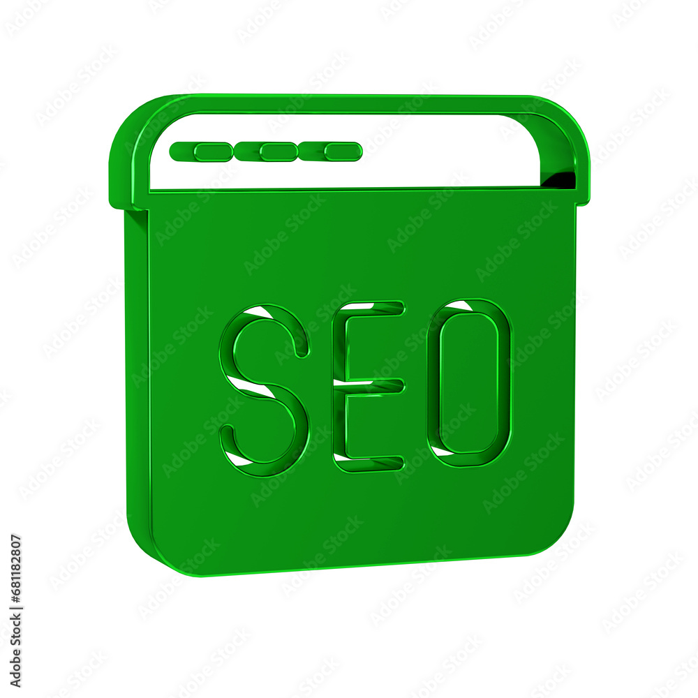 Green SEO optimization icon isolated on transparent background. Green SEO optimization icon isolated on transparent background.