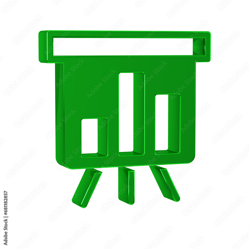 Green Board with graph chart icon isolated on transparent background. Report text file icon. Accounting sign. Audit, analysis, planning. Green Board with graph chart icon isolated on transparent background. Report text file icon. Accounting sign. Audit, analysis, planning.