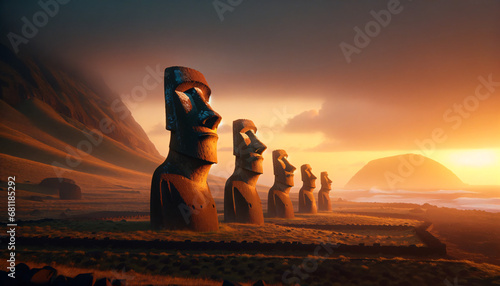 Sunrise Mystique at Easter Island photo