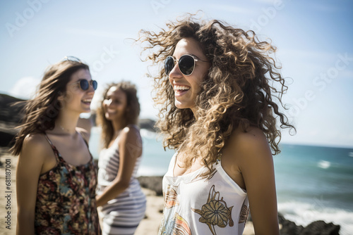 Beachside Laughter with Friends
