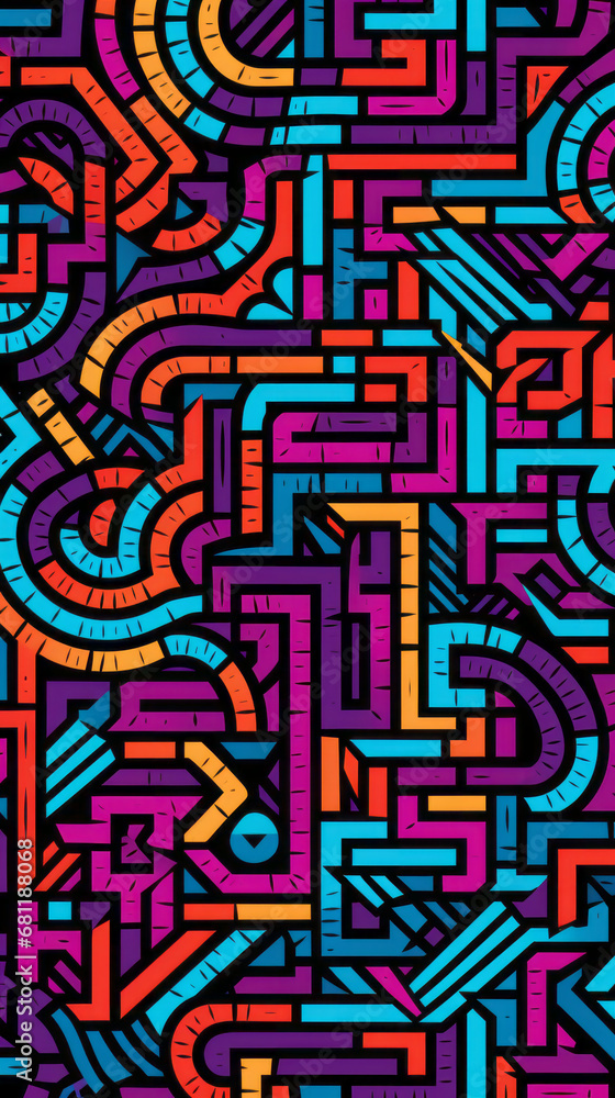 Greek Key Colorful modern hand drawn trendy abstract pattern Greek Key Colorful modern hand drawn trendy abstract pattern