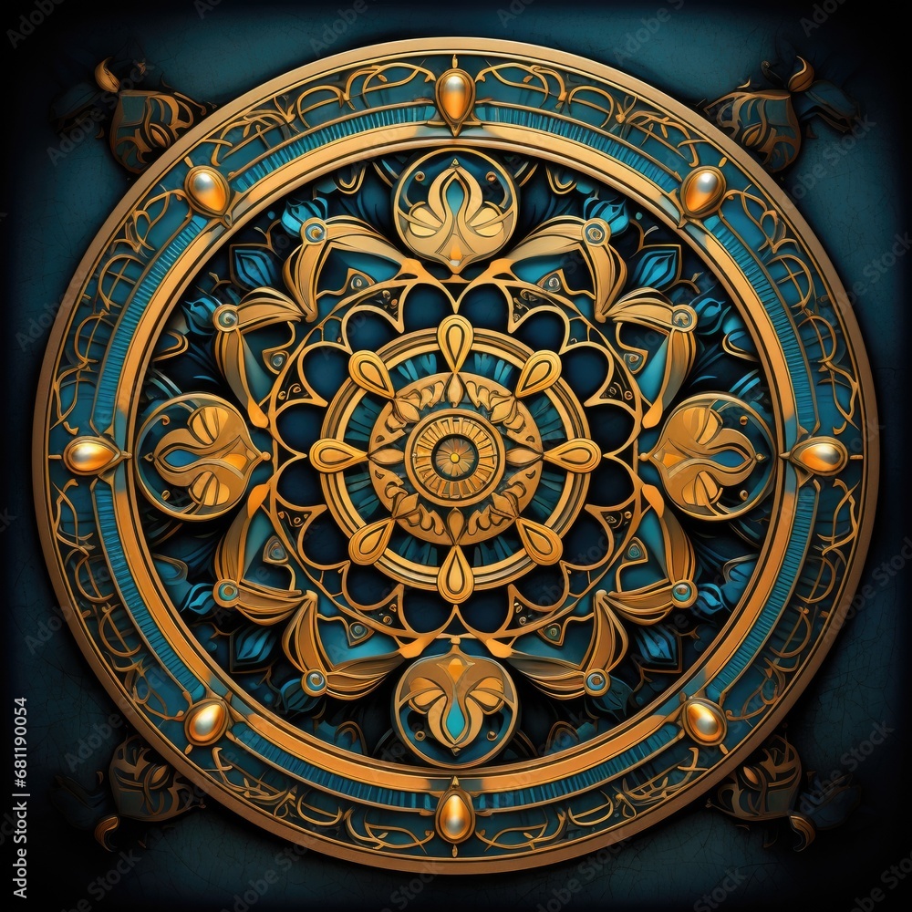 Fototapeta premium Modern Geometric Design with Intricate Circular Patterns