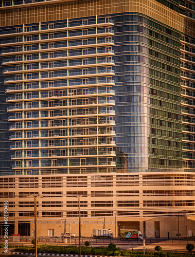 architectural fragment of a high-rise building