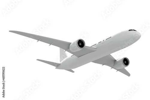 3D Airplane on transparent background