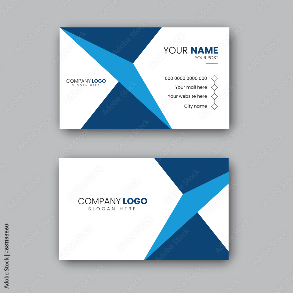 Fototapeta premium Corporate creative business card design premium vector.