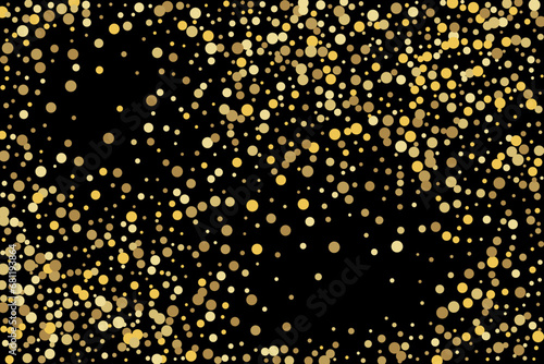 Gold glitter confetti, great design for any purpose. Party decor. © niko180180