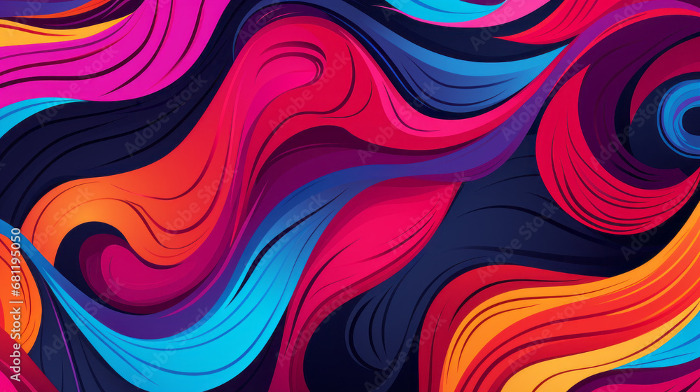 Fototapeta premium Colorful modern hand drawn trendy abstract pattern