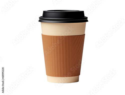 Blank designed Coffee Cup on white or Transparent Background, PNG format