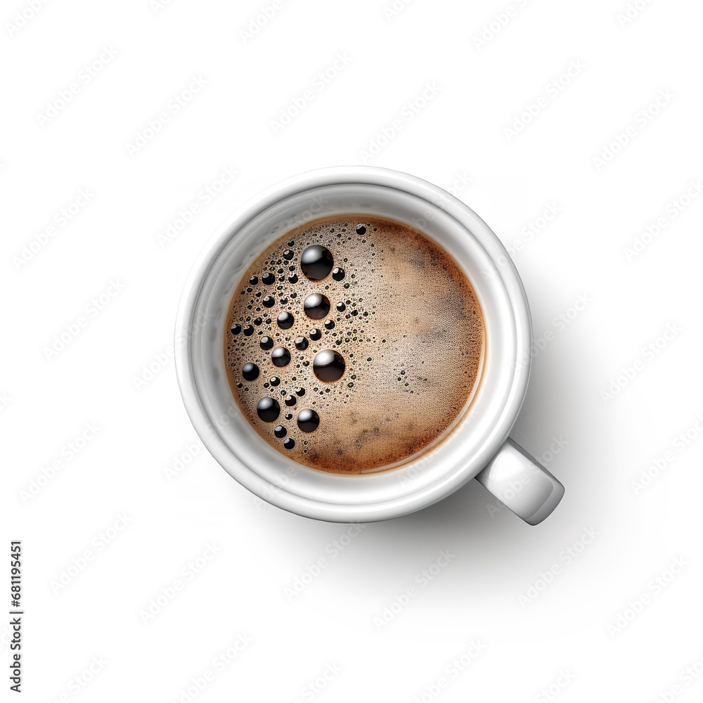 Photograph of a coffee mug from the top Photograph of a coffee mug from the top