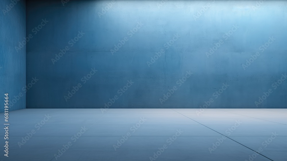 Baby blue room with natural light, ideal for product rendering or advertising scenes. Baby blue room with natural light, ideal for product rendering or advertising scenes.