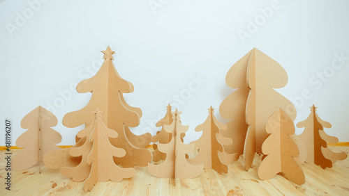 Christmas Tree Made Of Cardboard. New Year © sarymsakov.com