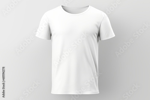 White blank model of men's t-shirt template for your design layout for print on white background
