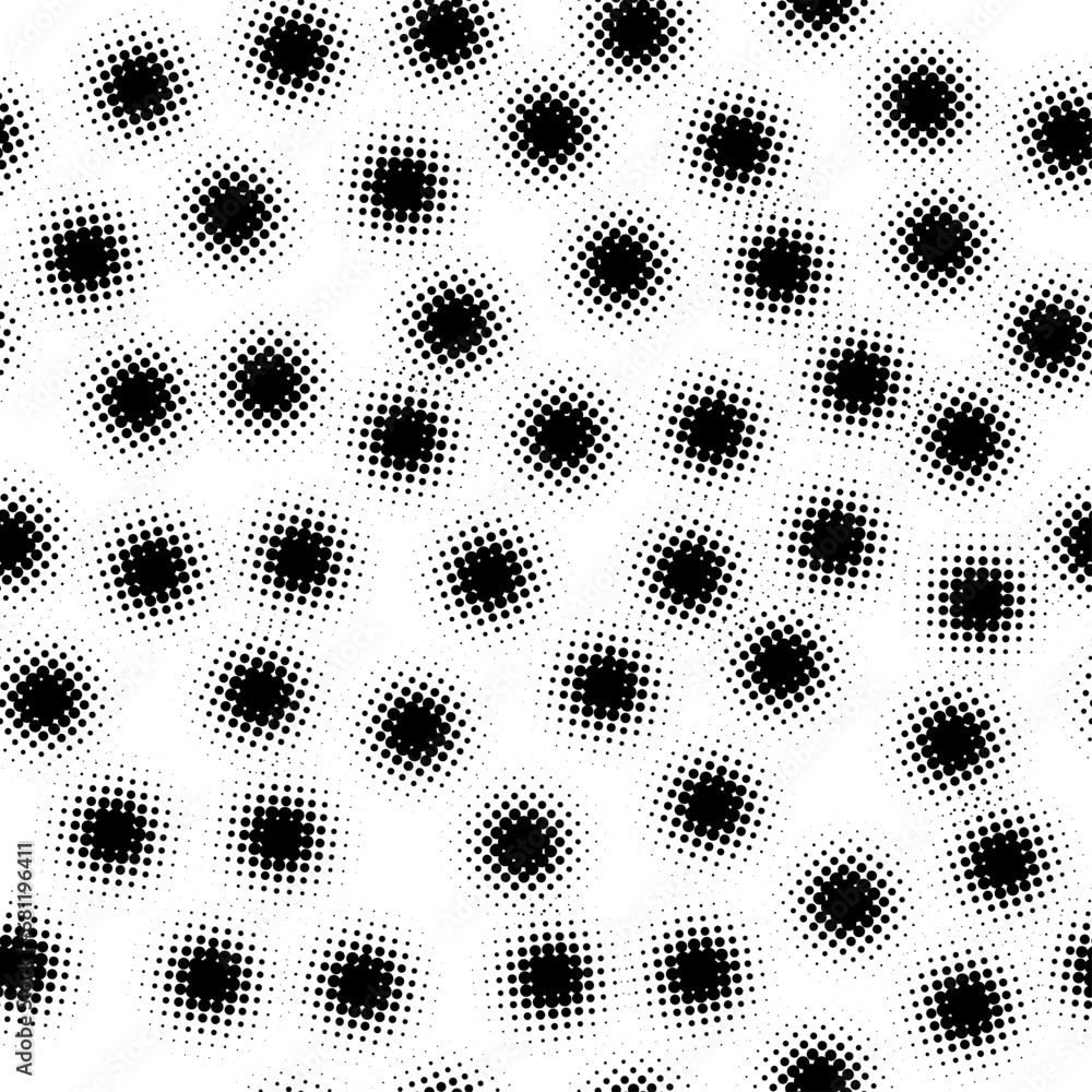 Geometric halftone polka dot pattern.. Seamless vector pattern.