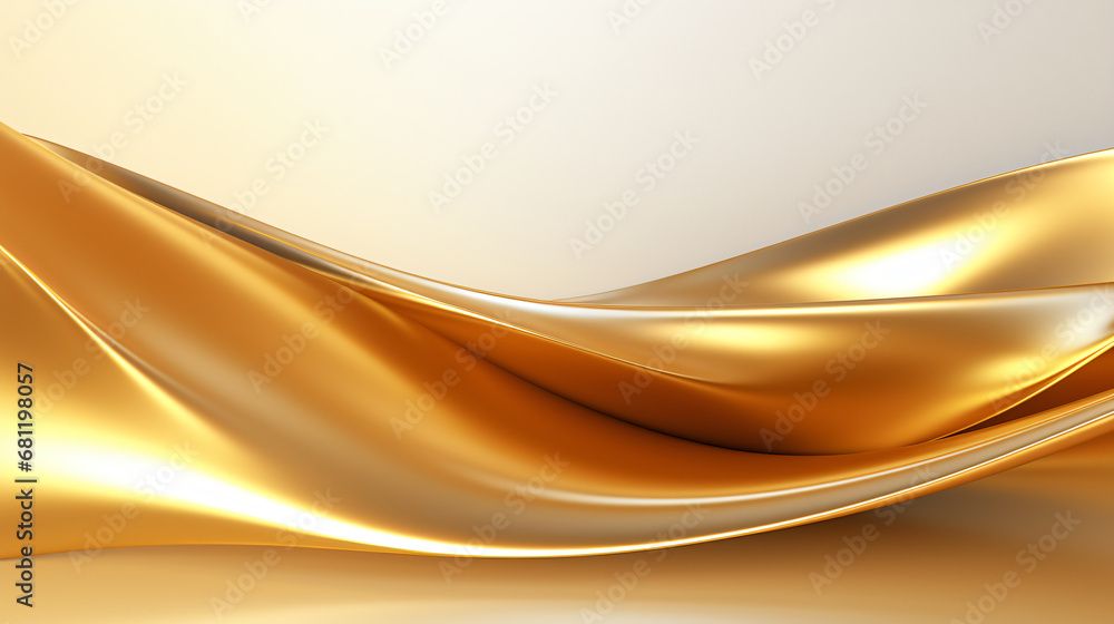Abstract gold curve lines backgound - obrazy, fototapety, plakaty 