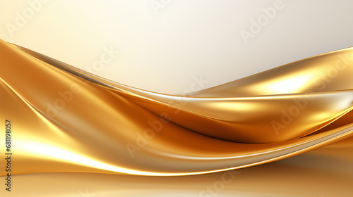 Abstract gold curve lines backgound photo