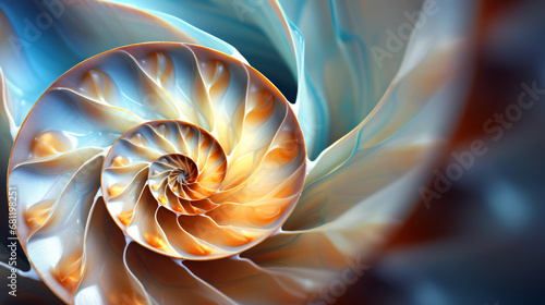 Art abstract nautilus
