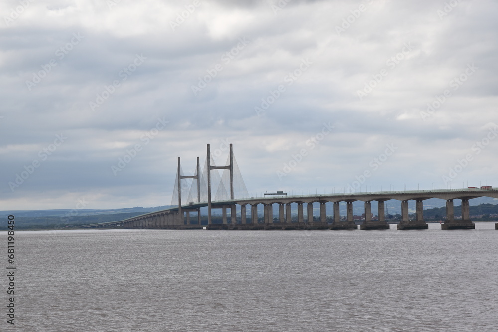 the prince of wales bridge carrying the M4 across the Severn estuary