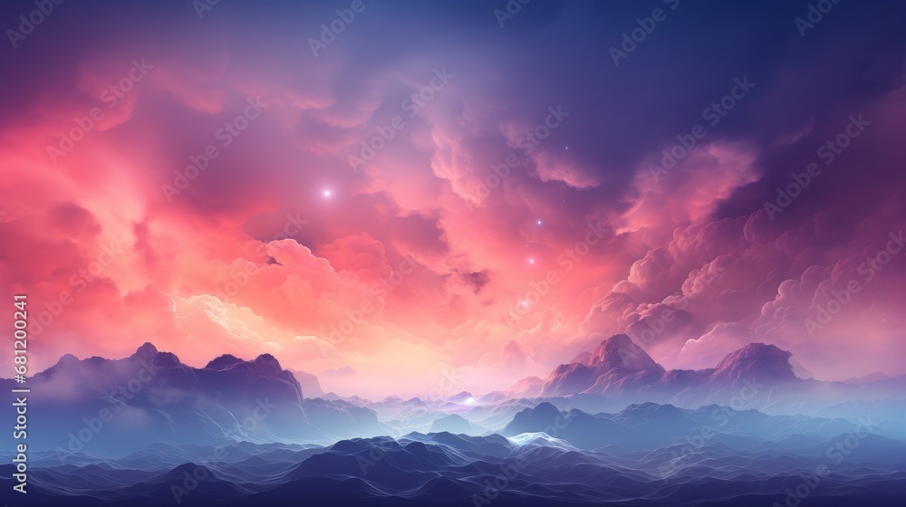 Ethereal gradient galaxy background with a subtle blend of colors. AI generate