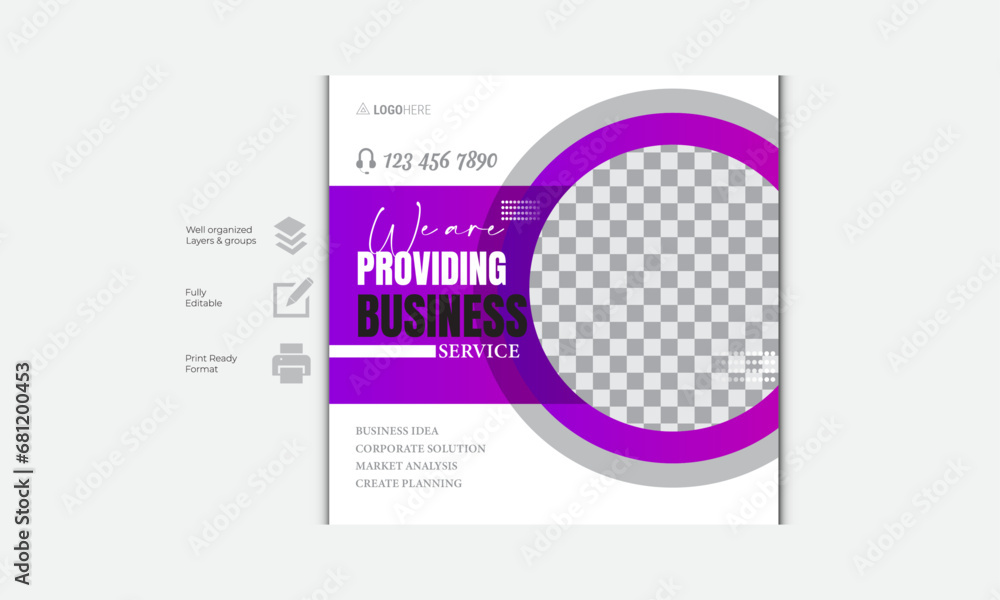 Fototapeta premium Business social media post template banner design 