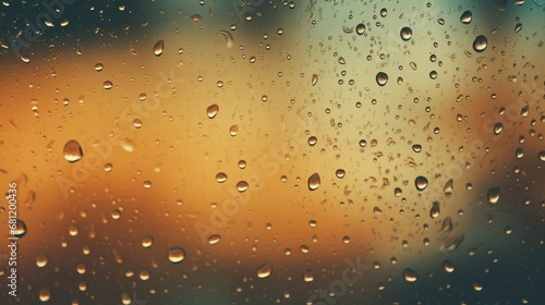 Window with water droplets  vibrant colors  smooth gradients.