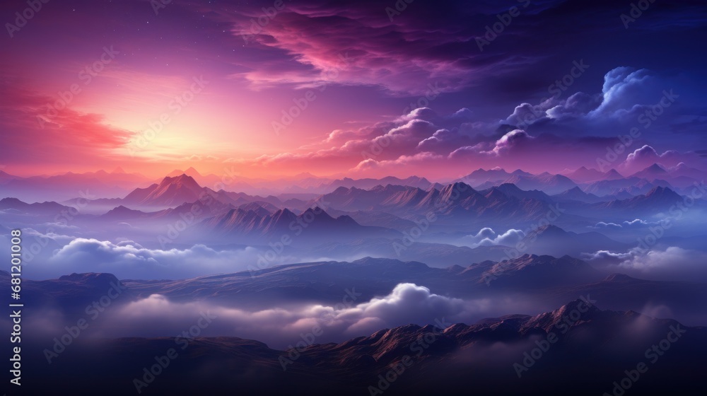 Serene gradient galaxy background with a peaceful and calm atmosphere. AI generate
