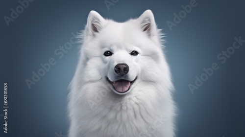 In the frame, a Samoyed stands proud, its portrait a celebration of the breed's arctic heritage, in © JVLMediaUHD