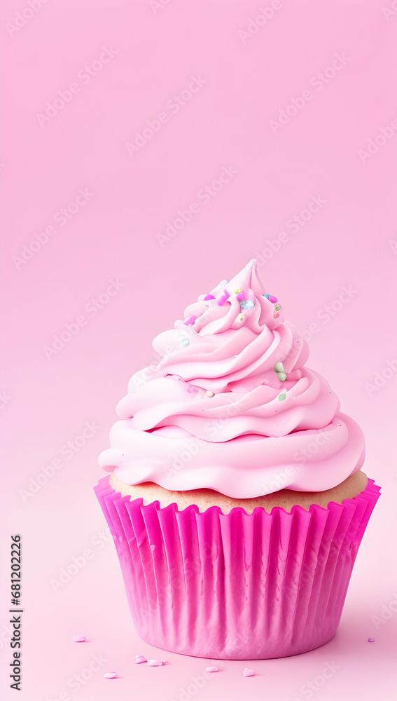 pink cupcake with pink frosting pink cupcake with pink frosting