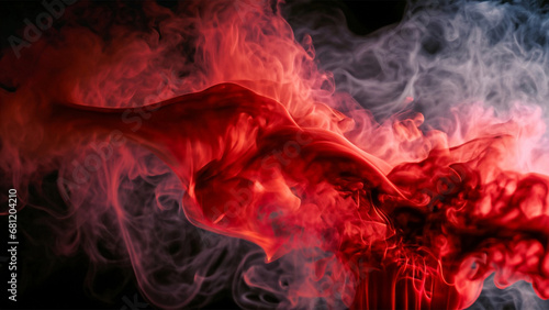 Red Smoke background - Generative AI 