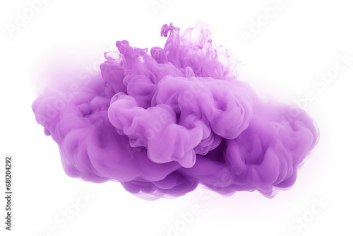 Realistic purple inc cloud isolated on white background © Cheport
