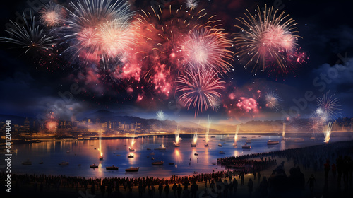 Happy new year, fireworks