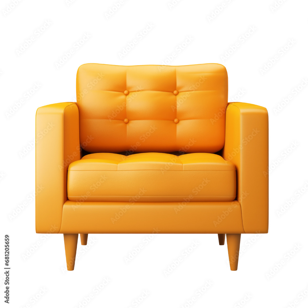 Eye-catching yellow armchair offering a bright and comfy seating option for modern interiors. Eye-catching yellow armchair offering a bright and comfy seating option for modern interiors.